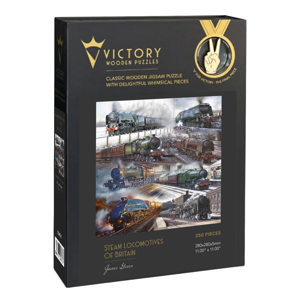 250-Piece Wooden Jigsaw Puzzle - Steam Locomotives of Britain