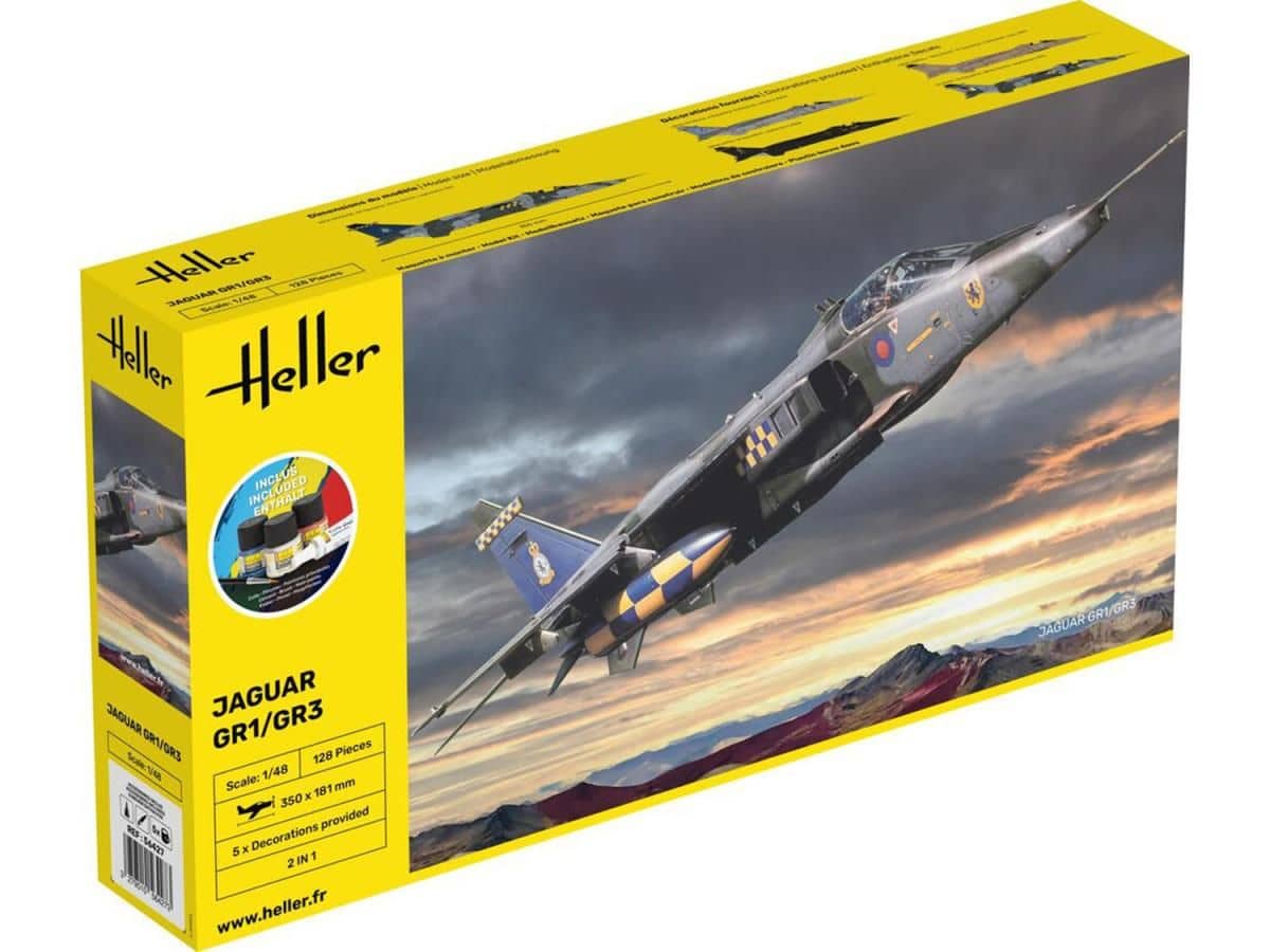 Heller 56427 British Sepecat Jaguar GR1/GR3 Starter Kit (1:48 Scale)