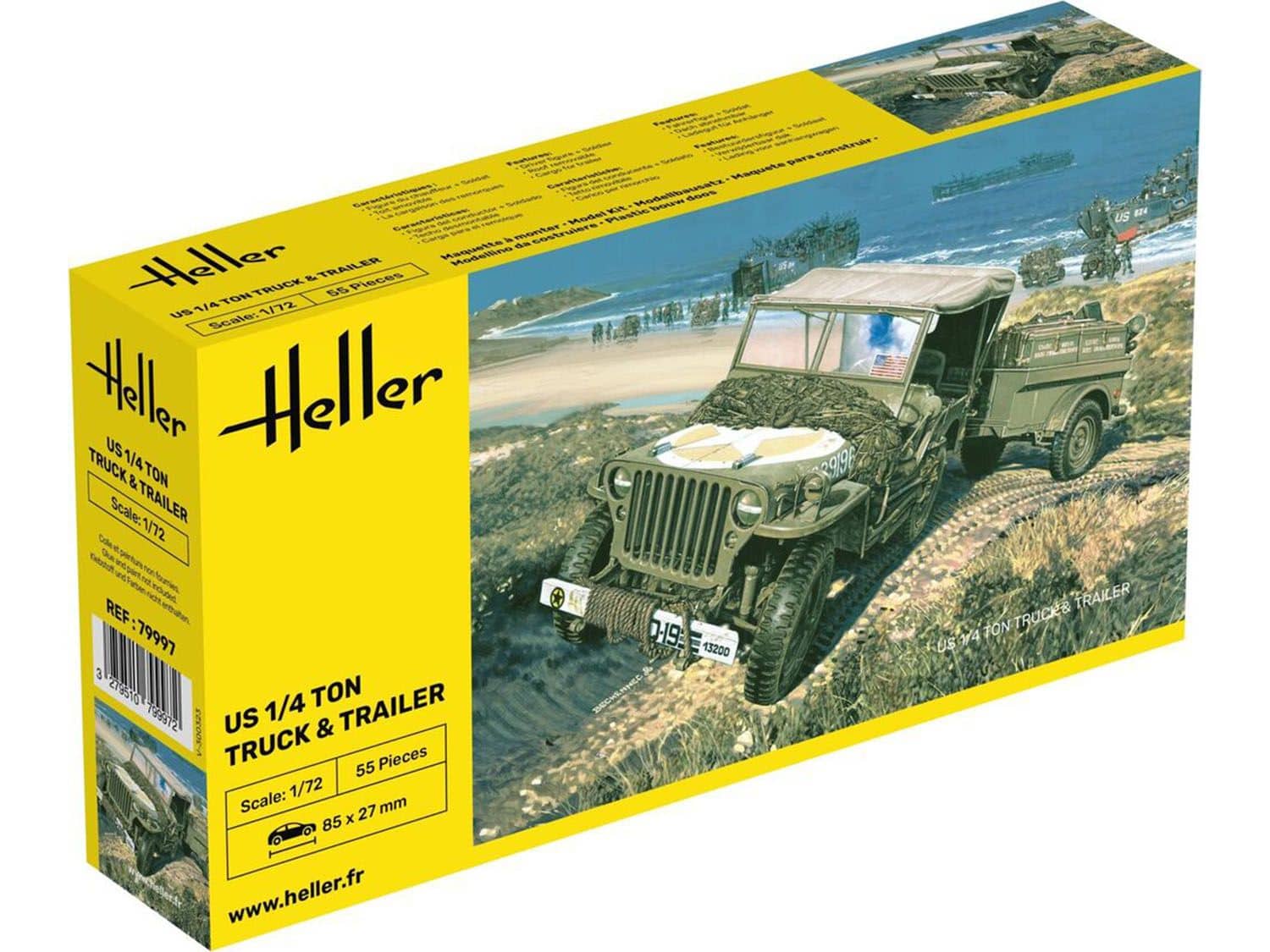 Heller 79997 US 1/4t Truck & Trailer (1:72 Scale)